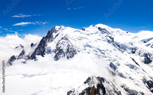 Obraz na płótnie Spectacular view with Alps Mountains at Aiguille du Midi in Chamonix France w salonie
