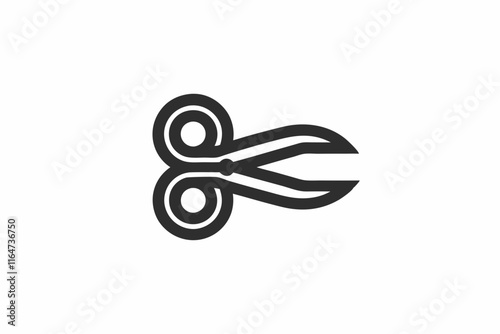 creative medical forceps icon concept