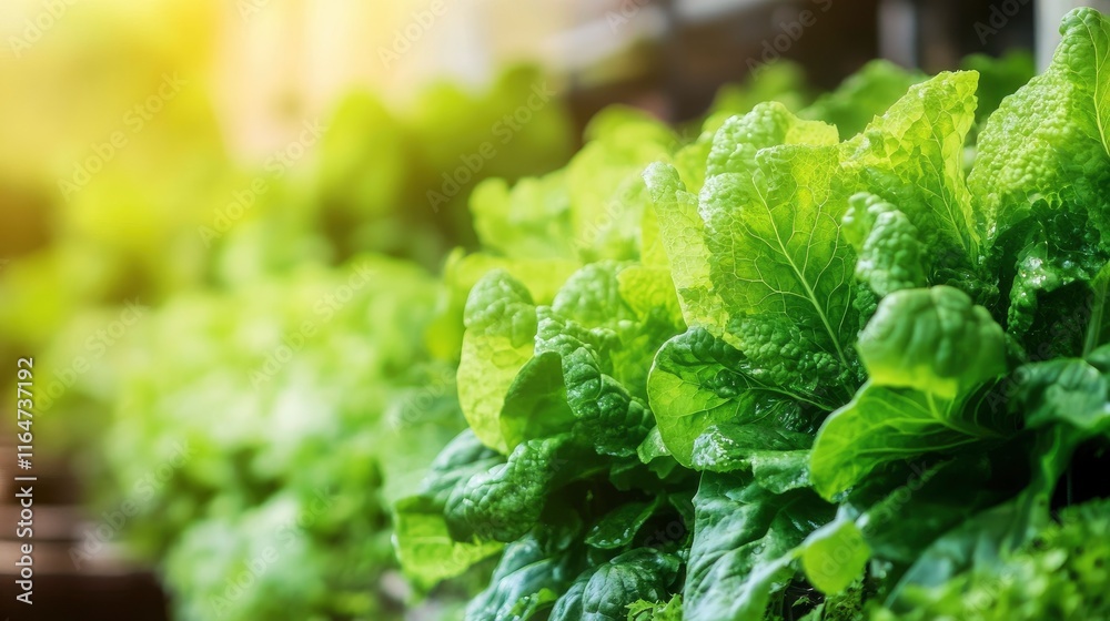landscape image of a hydroponic farm, with rows of growing lettuce, basil, and other herbs suspended in water. The farm should have high-tech LED lighting and vertical growing systems. landscape image of a hydroponic farm, with rows of growing lettuce, basil, and other herbs suspended in water. The farm should have high-tech LED lighting and vertical growing systems.