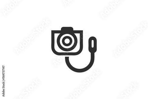 creative medical endoscope icon concept 