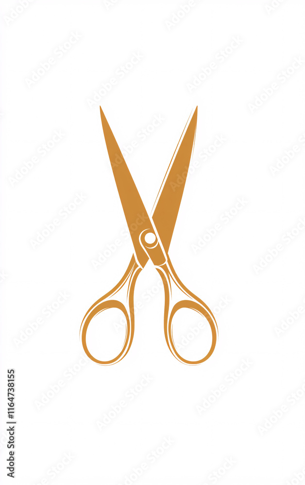 custom made wallpaper toronto digitalMinimalist Monochrome Illustration of Scissors with Sharp Blades and Ergonomic Handles, Highlighting Simplicity, Functionality, and Craftsmanship