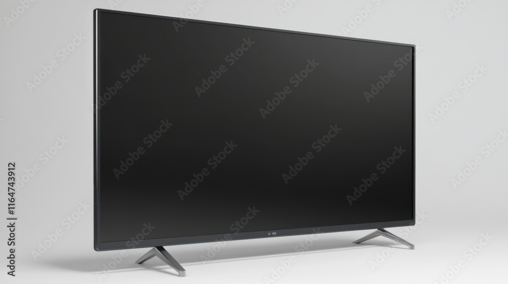 Sleek Modern Smart TV Display Showcase: High Definition  Screen Technology