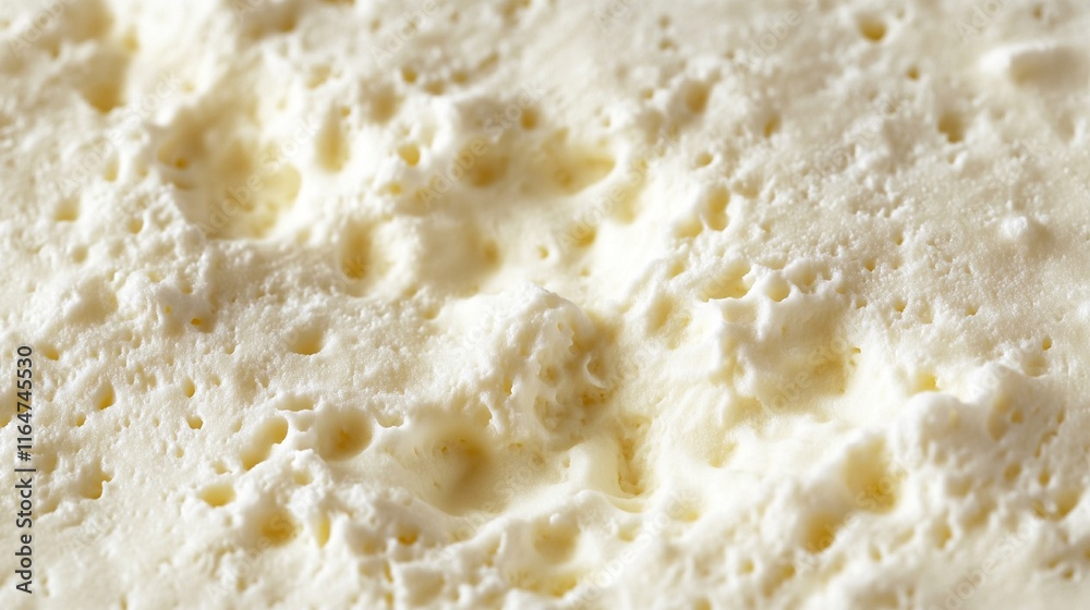 Close-up of smooth, textured white cream. Close-up of smooth, textured white cream.