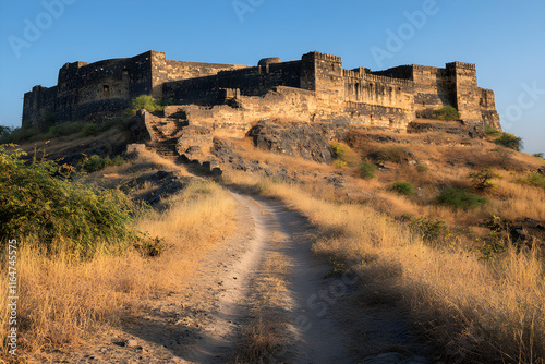 Majestic Hilltop Fort: A Timeless Beacon of Strength and Resilience photo