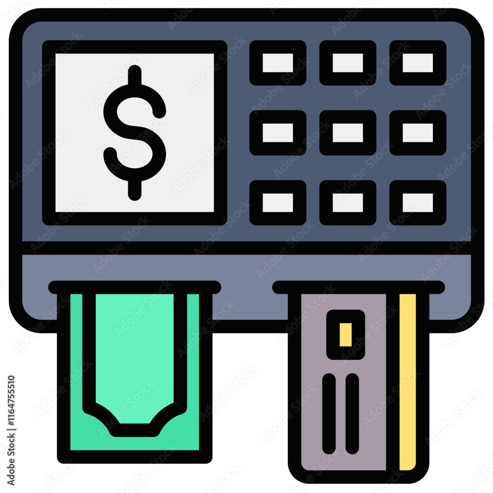 Atm Machine Icon Atm Machine Icon