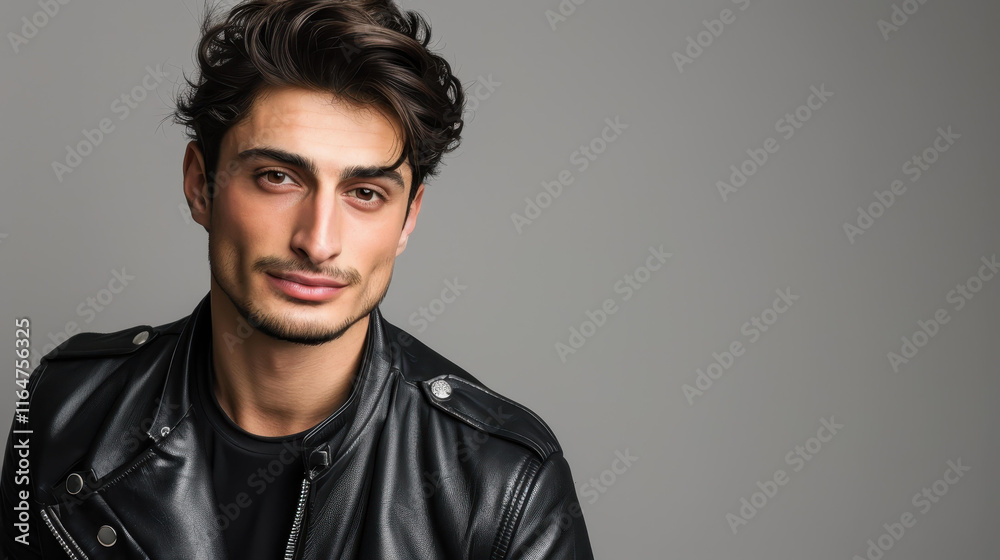 A striking profile portrait of a handsome man, showcasing his strong features against a subtle grey backdrop. A striking profile portrait of a handsome man, showcasing his strong features against a subtle grey backdrop.