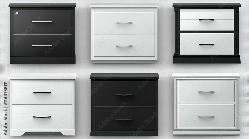 Two-Drawer Cabinets, Black & White Options for Modern Decor, Enhancing Any Space with Style and Functionality. Two-Drawer Cabinets, Black & White Options for Modern Decor, Enhancing Any Space with Style and Functionality.