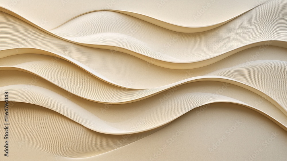 Obraz premium Abstract sand wave patterns create a serene and rhythmic natural design