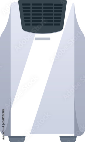 Air conditioner on floor vector illustration