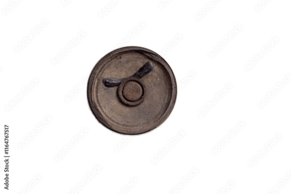 damaged torn old small speaker isolated on white background damaged torn old small speaker isolated on white background