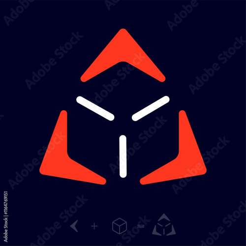 Free Download Box silhouette with three red arrows icon. Postal service icon. Mail and parcels delivery symbol.  - GFXLoad