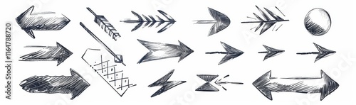 Collection of Hand Drawn Arrows and Shapes