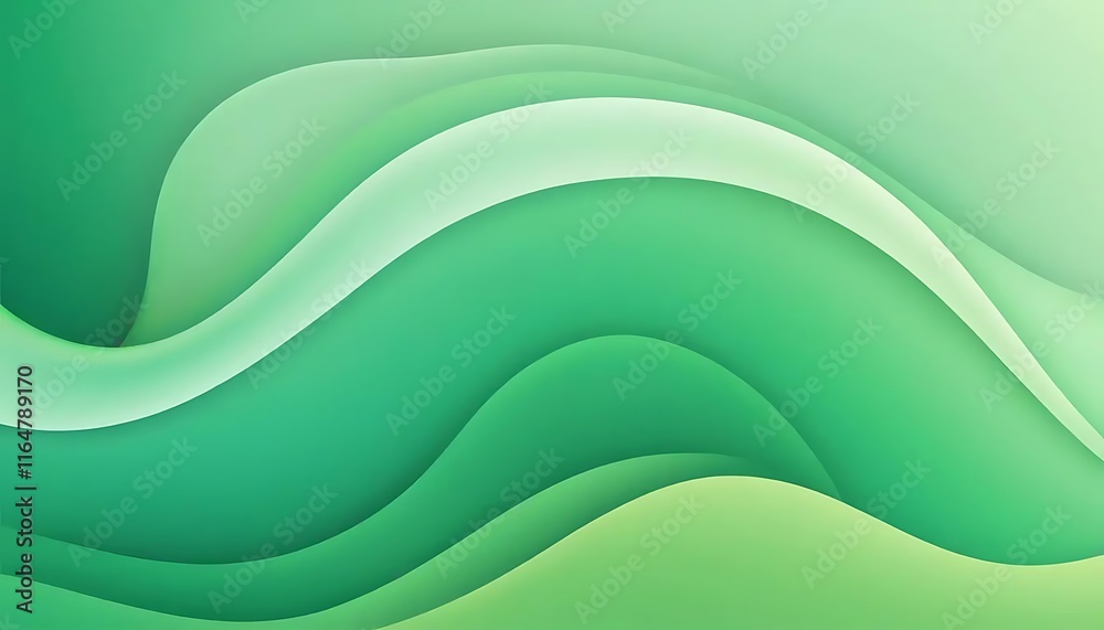 Fototapeta premium Abstract Green Wave Background Design