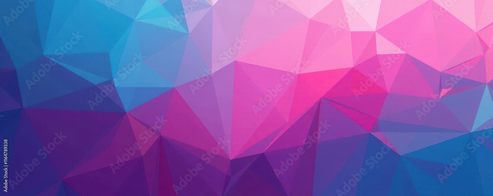 Fototapeta premium Stylish pink blue gradient geometric pattern backdrop, design, scene, vibrant