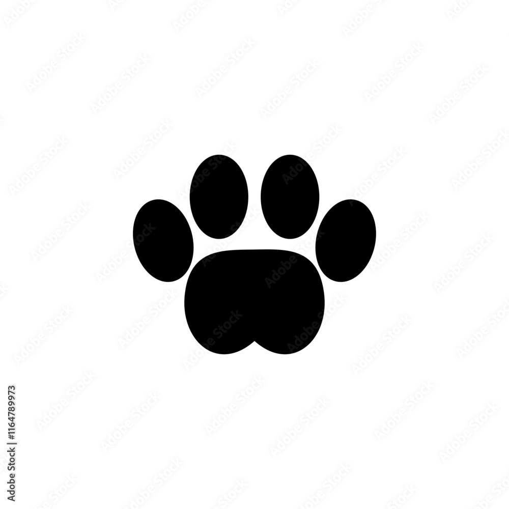 Paw icon logo design. paw print sign and symbol. dog or cat paw Paw icon logo design. paw print sign and symbol. dog or cat paw