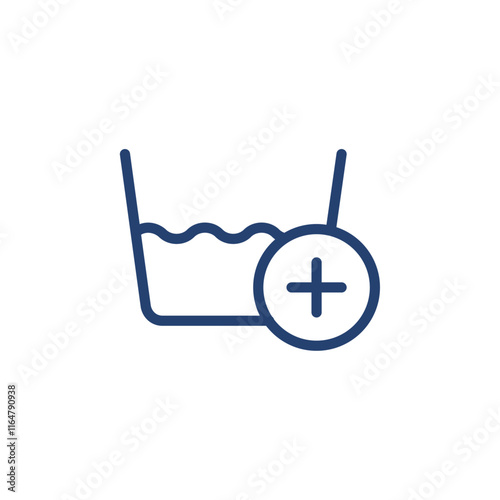 Add laundry washing icon Outline icon sign