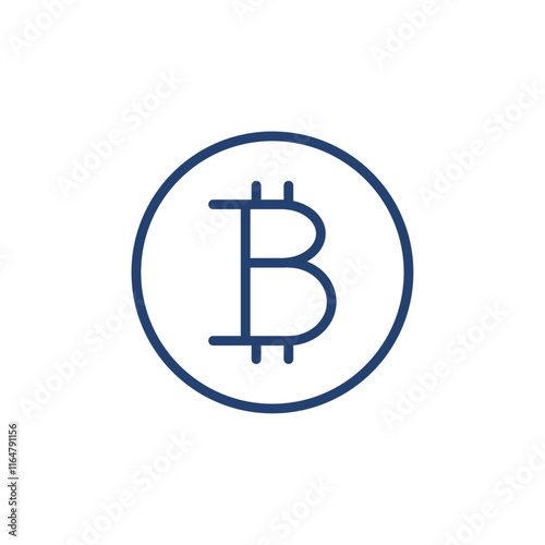 Bitcoin icon Outline icon sign