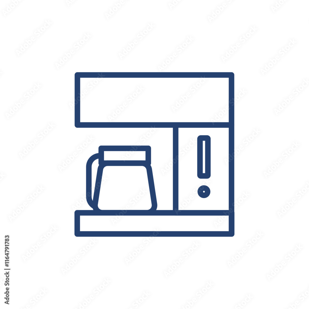 Coffee maker icon Outline icon sign Coffee maker icon Outline icon sign