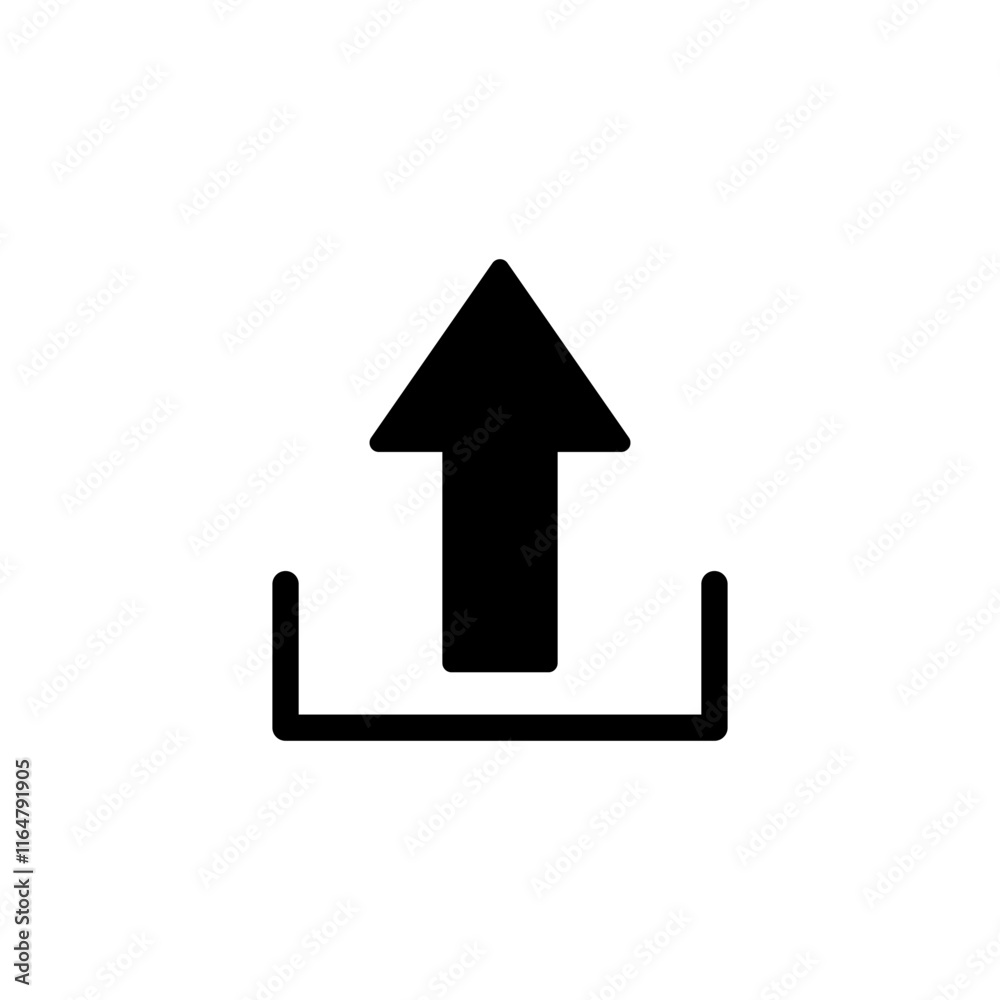 Upload icon logo design. load data sign and symbol Upload icon logo design. load data sign and symbol
