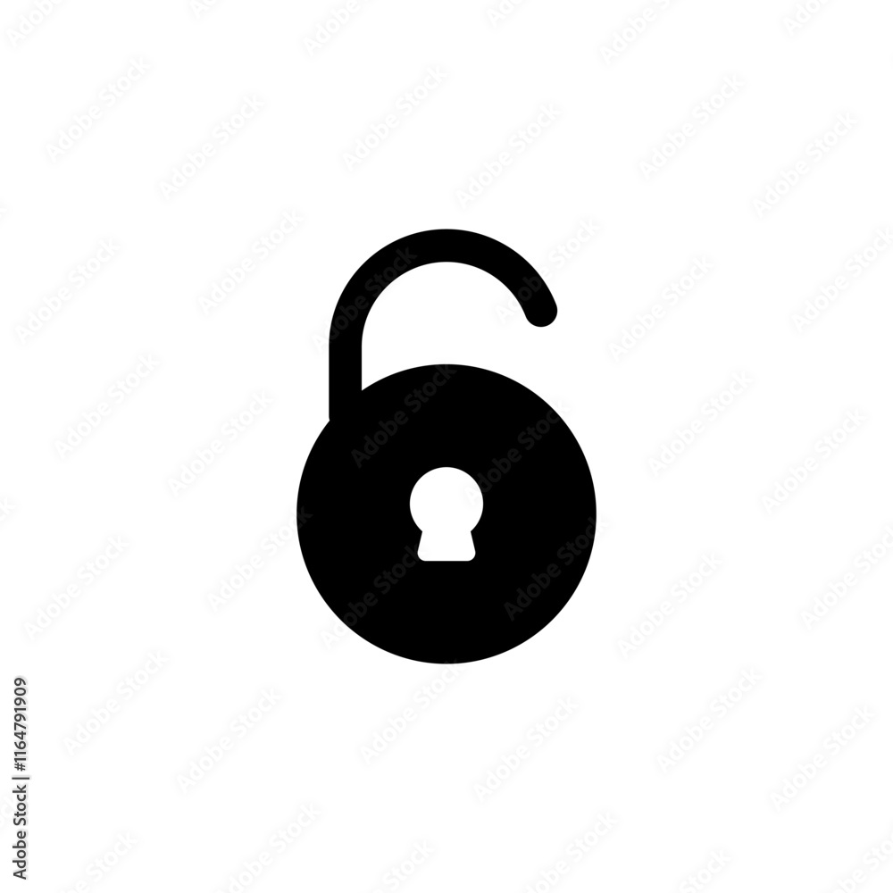 Unlock icon logo design. Unlock sign and symbol. unlocked padlock icon Unlock icon logo design. Unlock sign and symbol. unlocked padlock icon