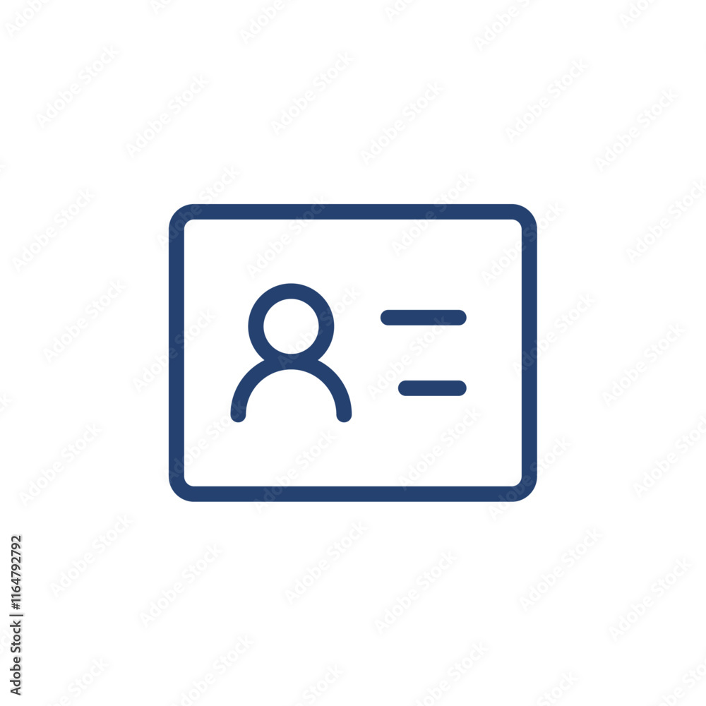 Id card icon Outline icon sign Id card icon Outline icon sign