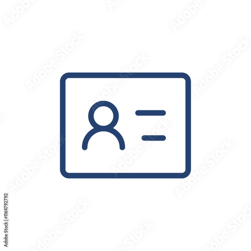 Id card icon Outline icon sign