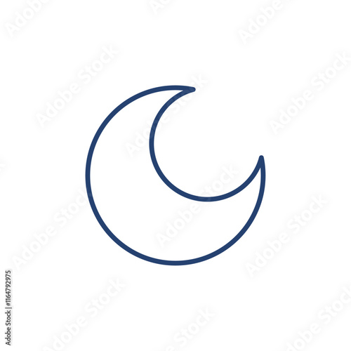 Moon icon Outline icon sign