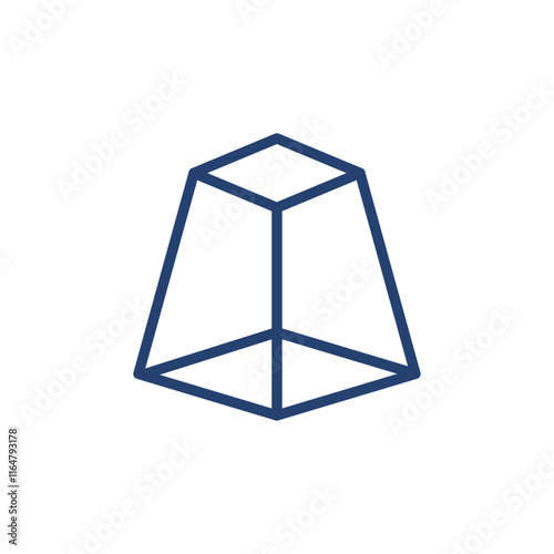 Rectangular vertebra icon Outline icon sign