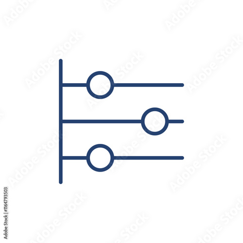 Timeline icon Outline icon sign