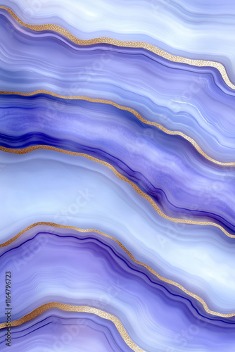 Abstract Agate Pattern: Purple and Gold