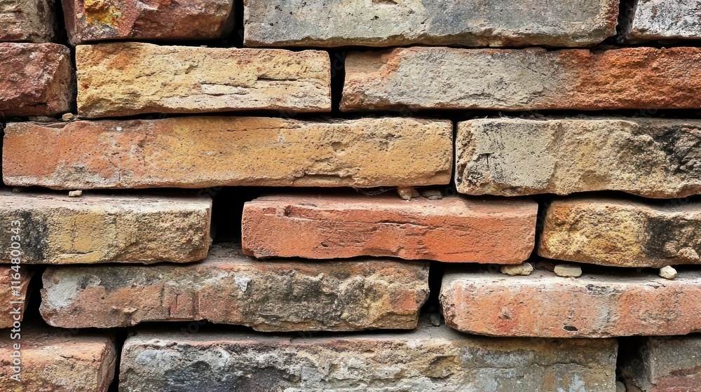 Old, weathered bricks contrasting with fresh new ones, storytelling of age, Old, weathered bricks contrasting with fresh new ones, storytelling of age,