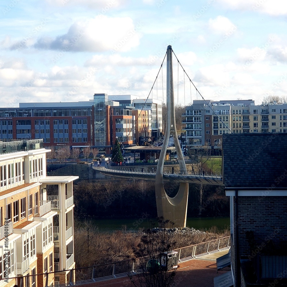Naklejka premium Bridgepark During a Sunny Day, Dublin, Ohio
