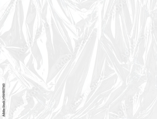 High-Quality PNG crumpled transparent plastic film texture