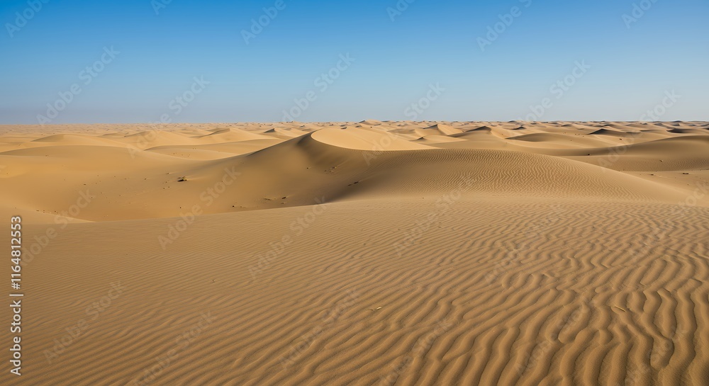 A vast desert with rolling sand dunes under a clear blue sky. Warm tones and minimalism evoke feelings of adventure and tranquility.
A vast desert with rolling sand dunes under a clear blue sky. Warm tones and minimalism evoke feelings of adventure and tranquility.