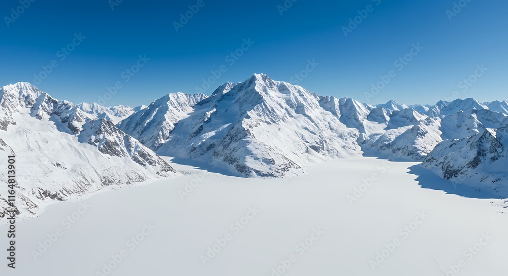 Snow-capped mountains under a bright blue sky create a refreshing and awe-inspiring natural scene, ideal for adventure visuals.
Snow-capped mountains under a bright blue sky create a refreshing and awe-inspiring natural scene, ideal for adventure visuals.