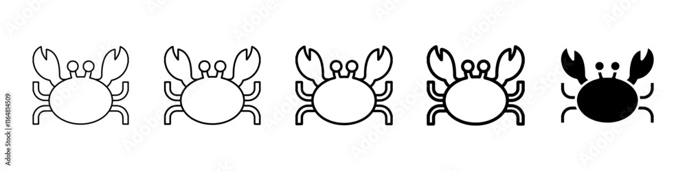 crab icon Simple thin line logo set crab icon Simple thin line logo set