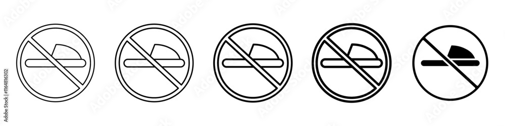 no slipper icon Simple thin line logo set no slipper icon Simple thin line logo set