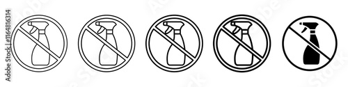 no spray icon Simple thin line logo set