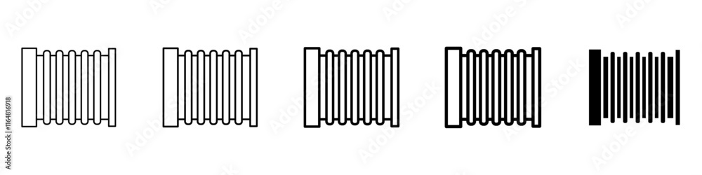 room heater icon Simple thin line logo set room heater icon Simple thin line logo set