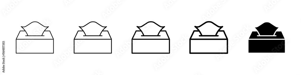 tissue box icon Simple thin line logo set tissue box icon Simple thin line logo set