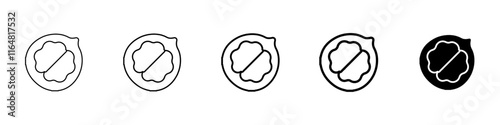 walnut icon Simple thin line logo set
