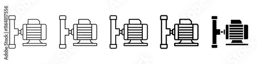 water pump icon Simple thin line logo set