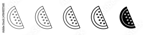 watermelon icon Simple thin line logo set