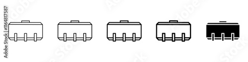 water tank icon Simple thin line logo set