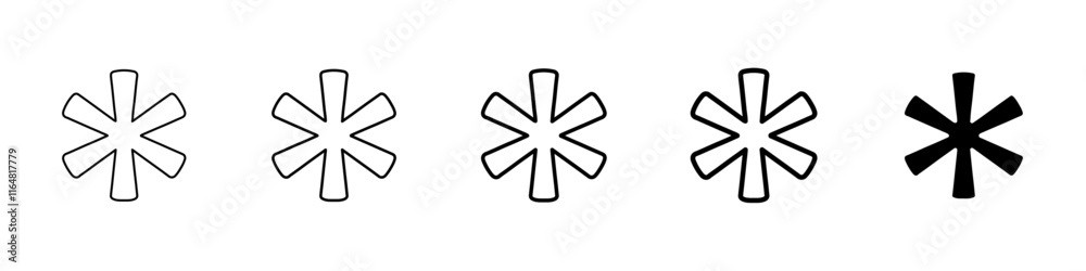 asterisk icon Simple thin line logo set asterisk icon Simple thin line logo set