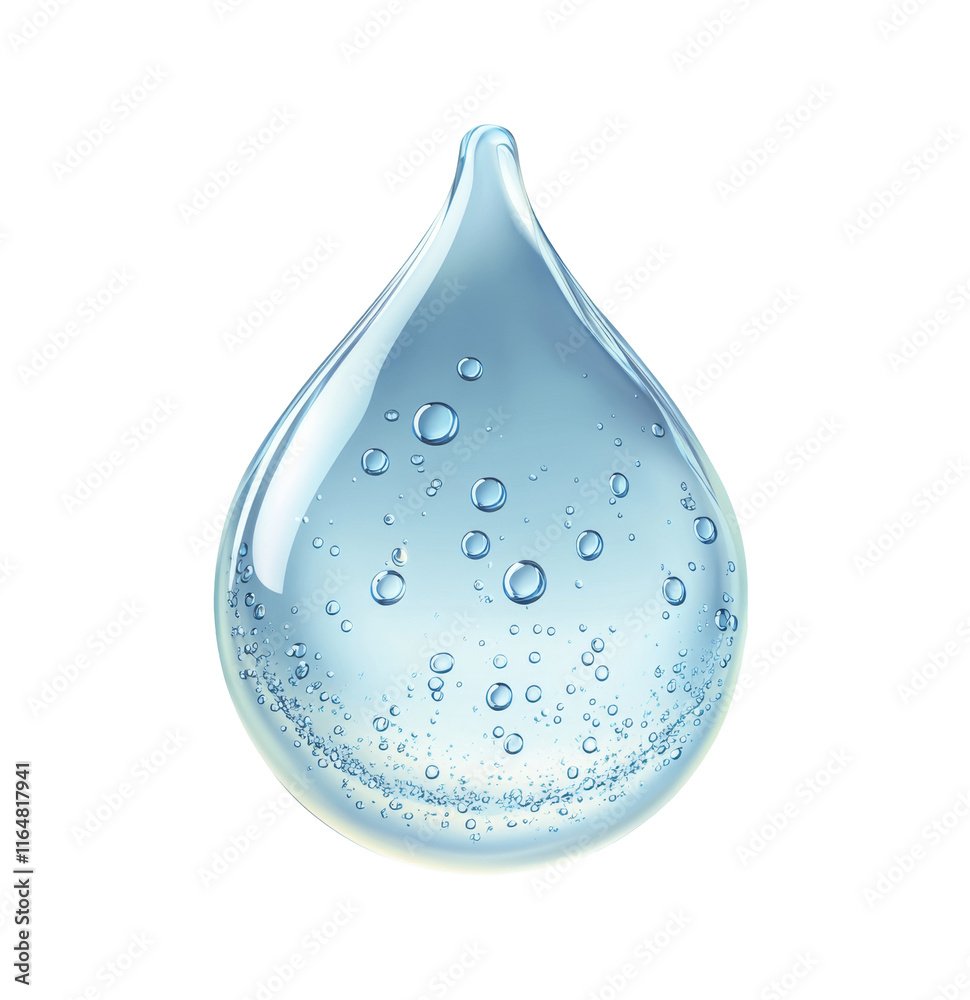High-Quality PNG water drop with bubbles on transparent background High-Quality PNG water drop with bubbles on transparent background
