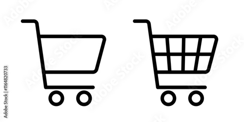 ショッピングカートアイコン_ベクターイラスト