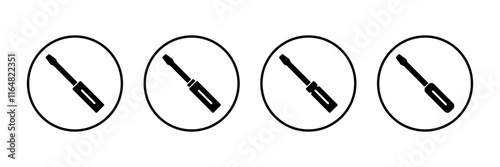 Screwdriver icon vector isolated on white background. Screwdriver vector icon