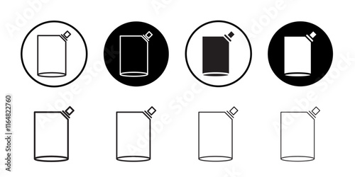 Doy pack pouch icon Thin line vector illustration set
