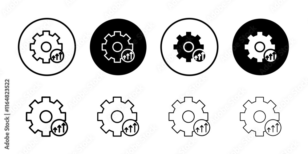 Improvement icon Thin line vector illustration set Improvement icon Thin line vector illustration set